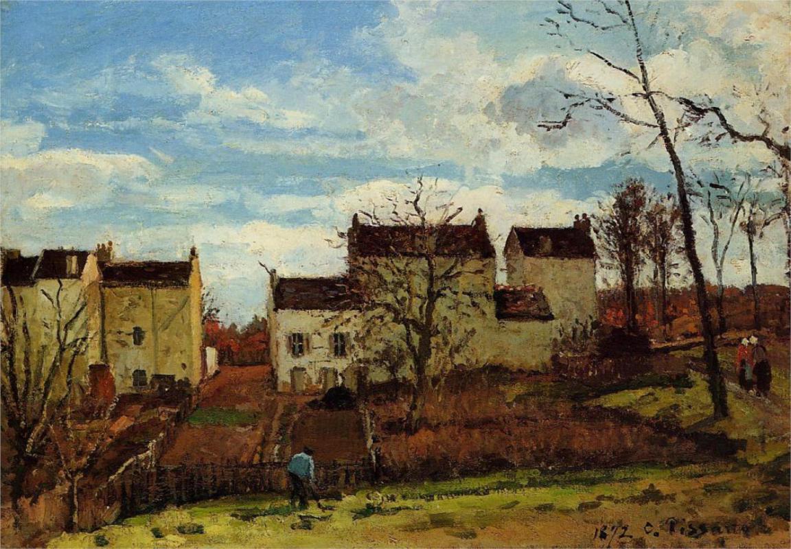 Spring at Pontoise - Camille Pissarro Paintings